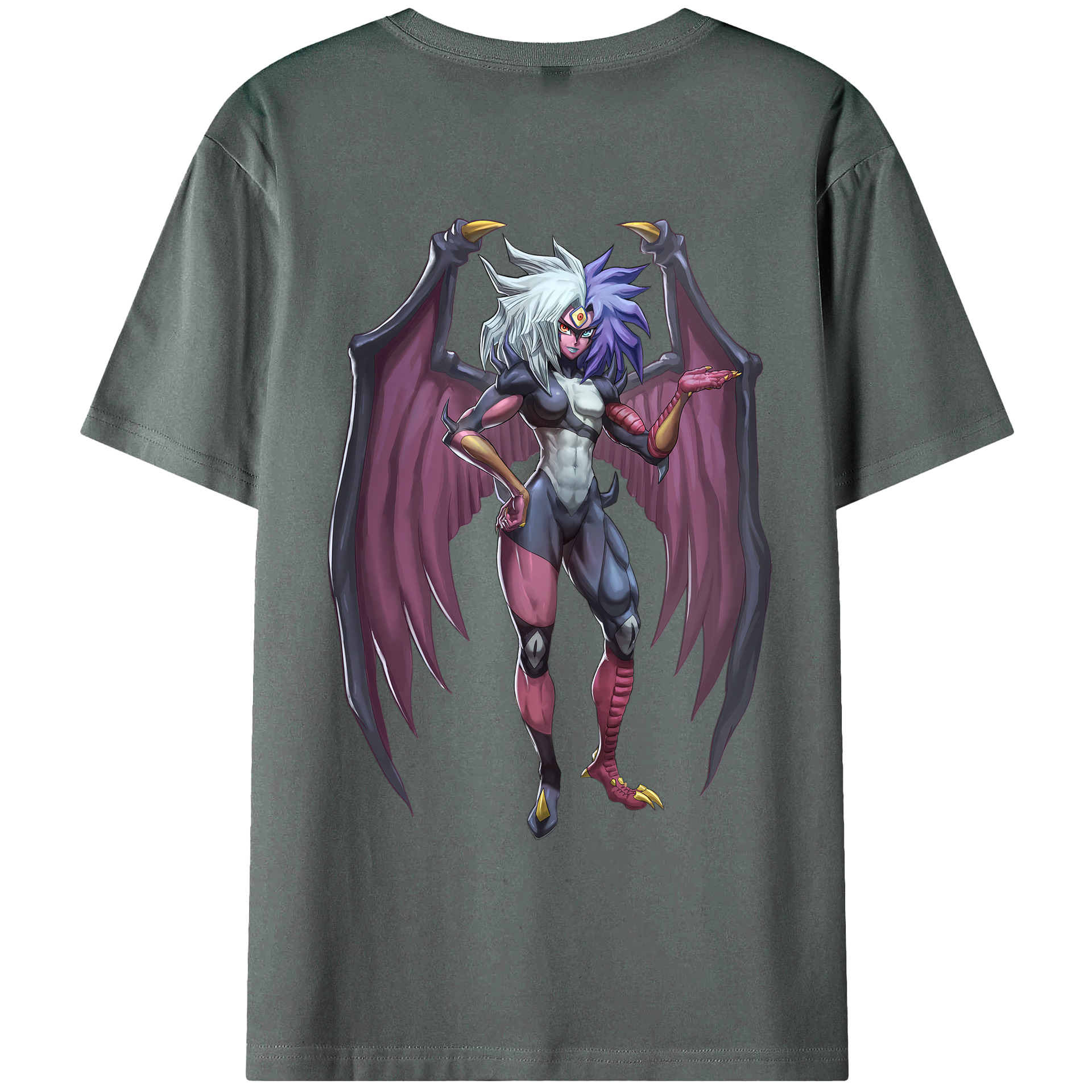 （画像用） 遊☆戯☆王 Yu-Gi-Oh! 綿100％ メンズ半袖Tシャツ（バックプリント） 通気性